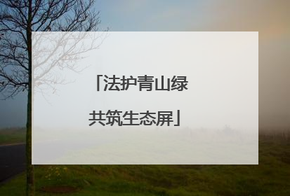 法护青山绿 共筑生态屏